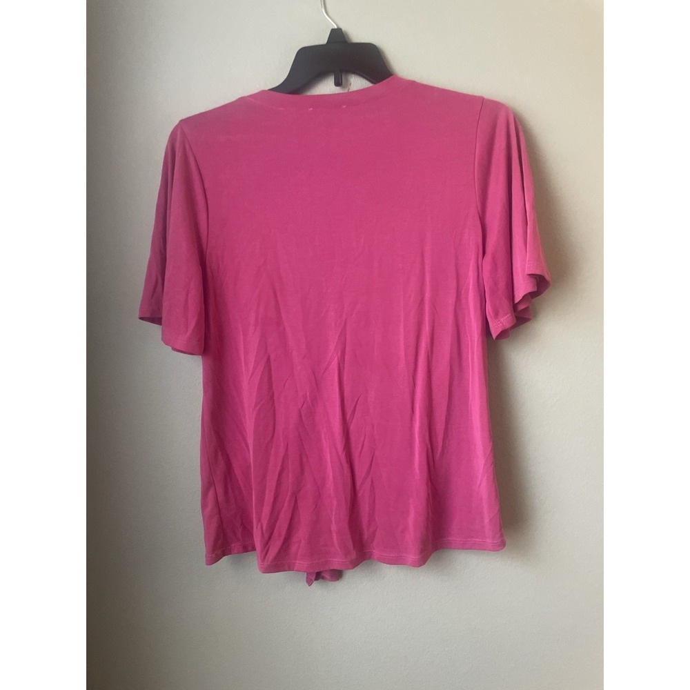 Moa Moa Women's short Sleeve Pink side tie. XL - Picture 4 of 4